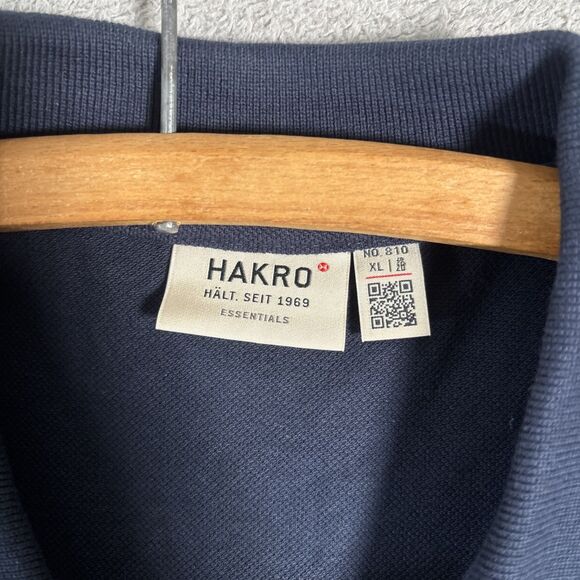 Hakro Men’s XL Polo Shirt‎ Cotton Navy Blue Zeppelin Retro Futurism Steampunk - Picture 10 of 14